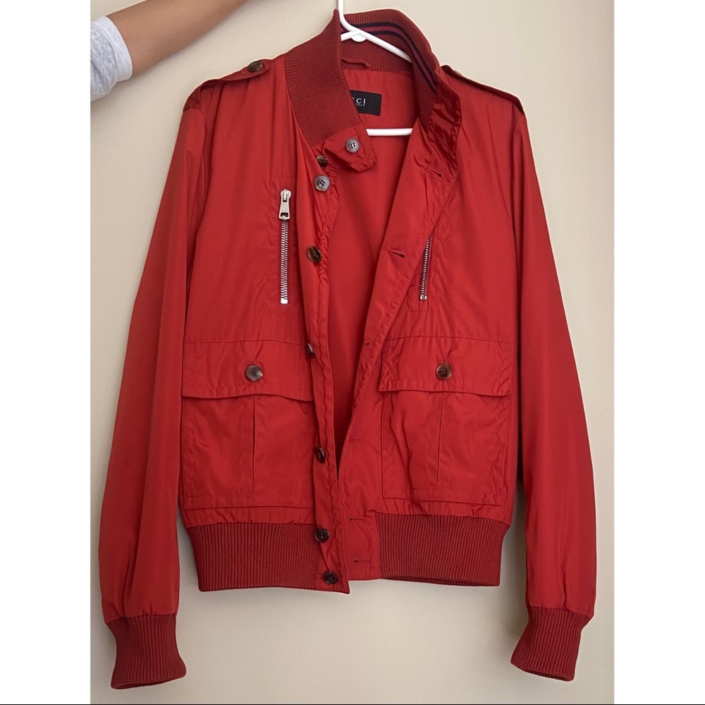 Men’s Gucci Water-Repellent Jacket - burnt orange